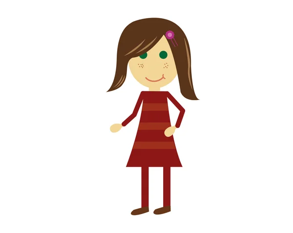 Linda chica vectorial — Vector de stock