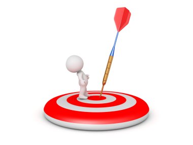 hedefe Dart oku ile 3D karakter kapatın