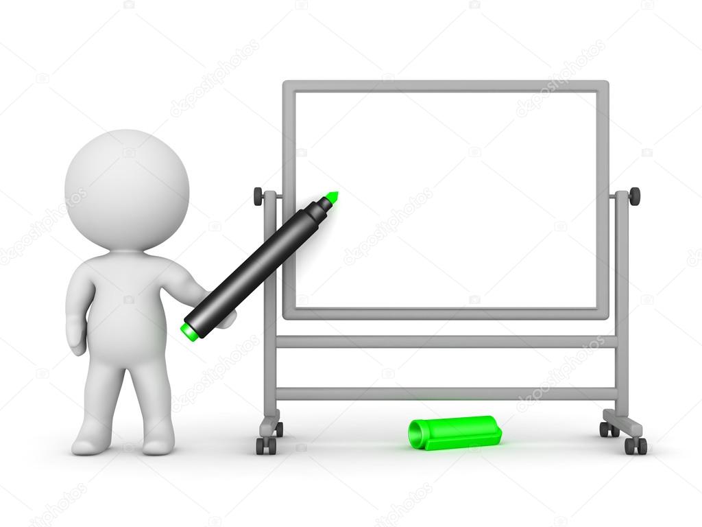 3D Character Writing on Whiteboard Stock Photo by ©Lucian3D 84808830