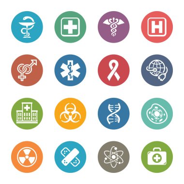 Tıbbi ve sağlık Icons Set 1 - nokta serisi