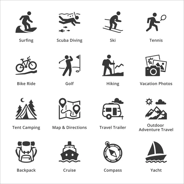 Iconos de Turismo y Viajes - Set 4 — Vector de stock