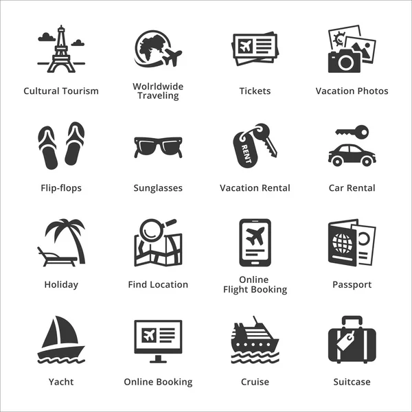 Iconos de Turismo y Viajes - Set 5 — Vector de stock