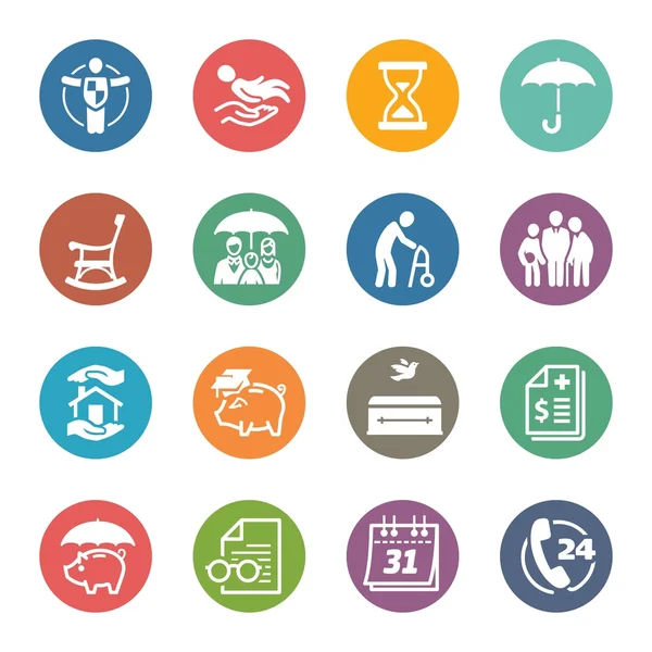 Iconos de seguro de vida - Serie de puntos Ilustración de stock
