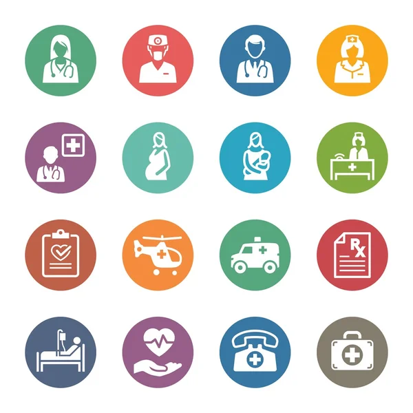 Medische & gezondheidszorg diensten Icons Set 1 - Dot serie Vectorbeelden