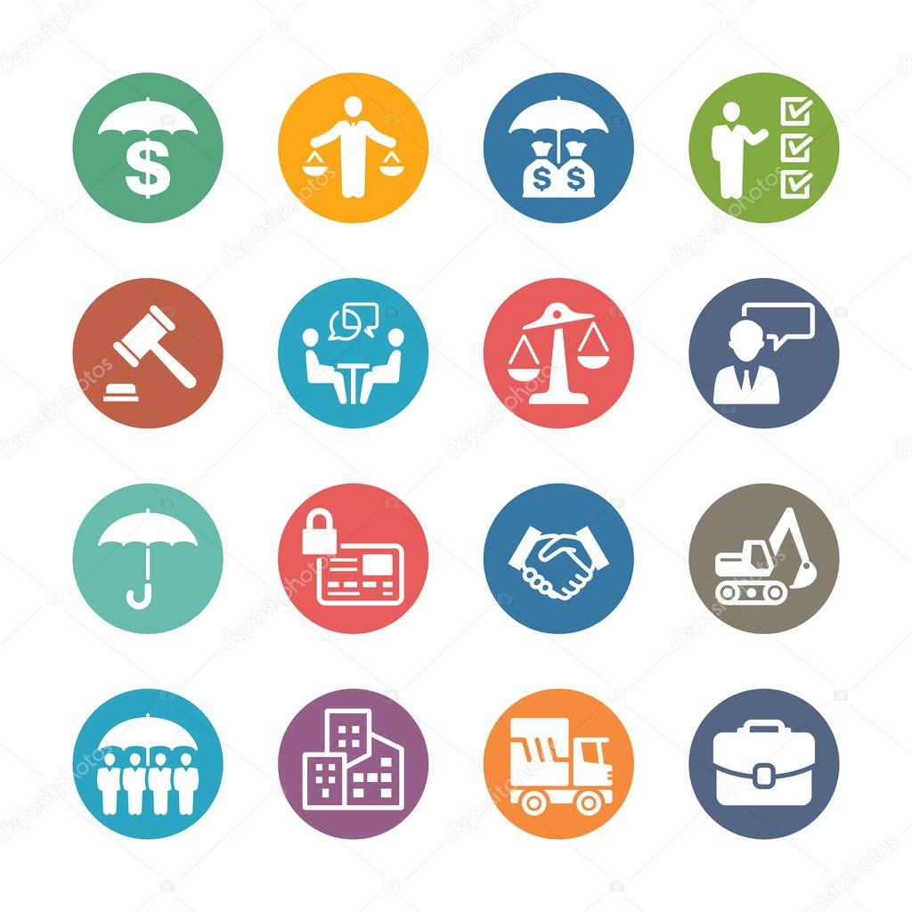 Business Insurance Icons - Dot Series