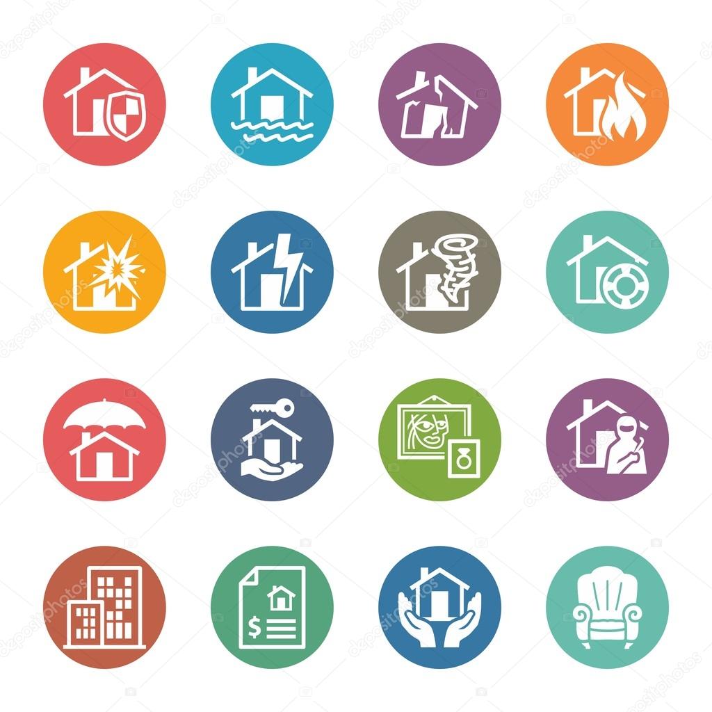 Home Insurance Icons - Dot Series