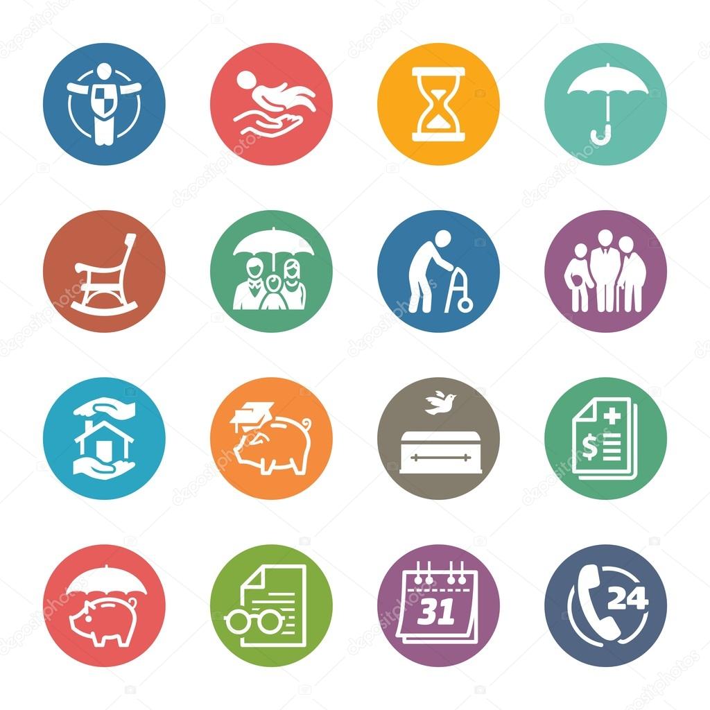 Life Insurance Icons - Dot Series
