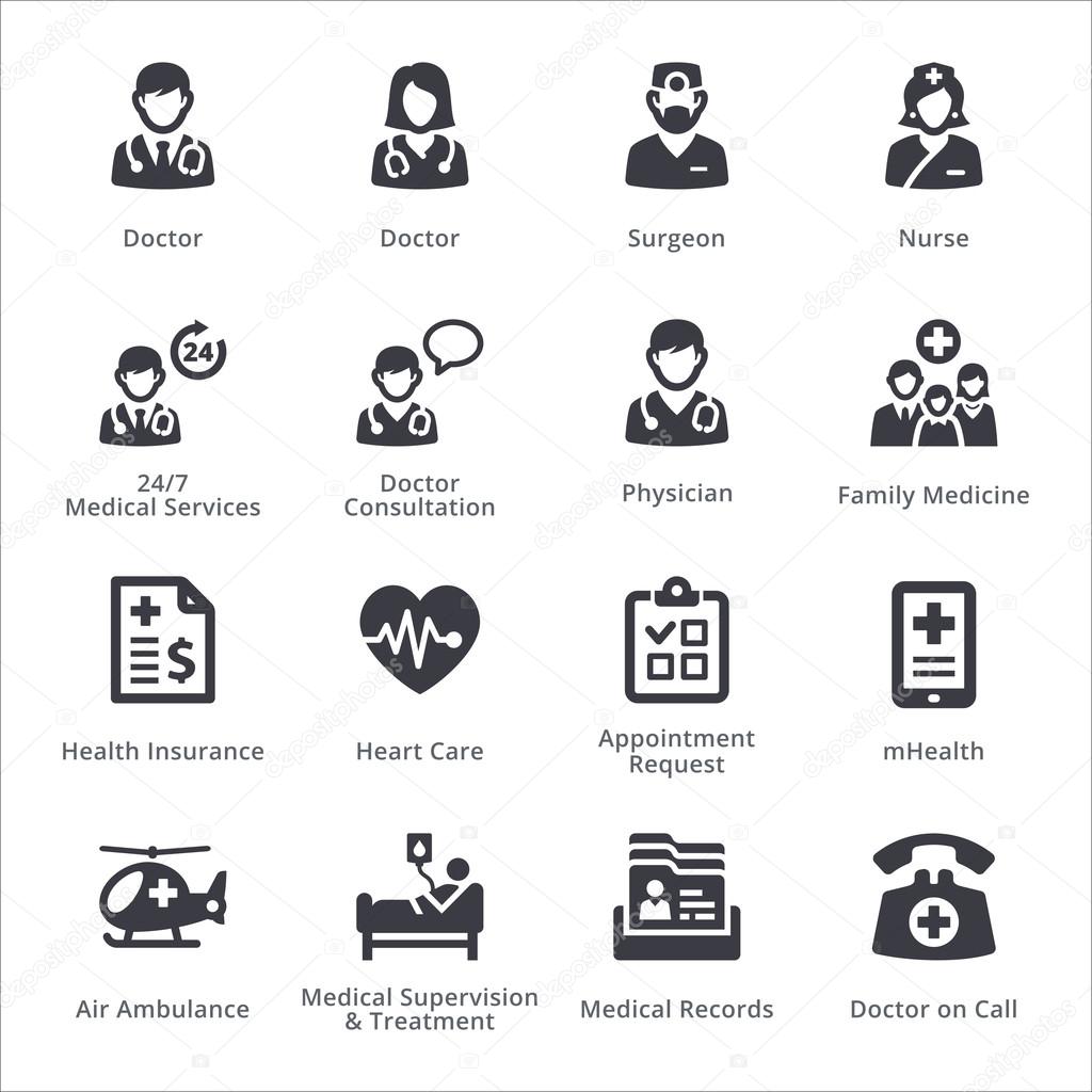 Medical Services Icons Set 1 - Sympa Series | Black