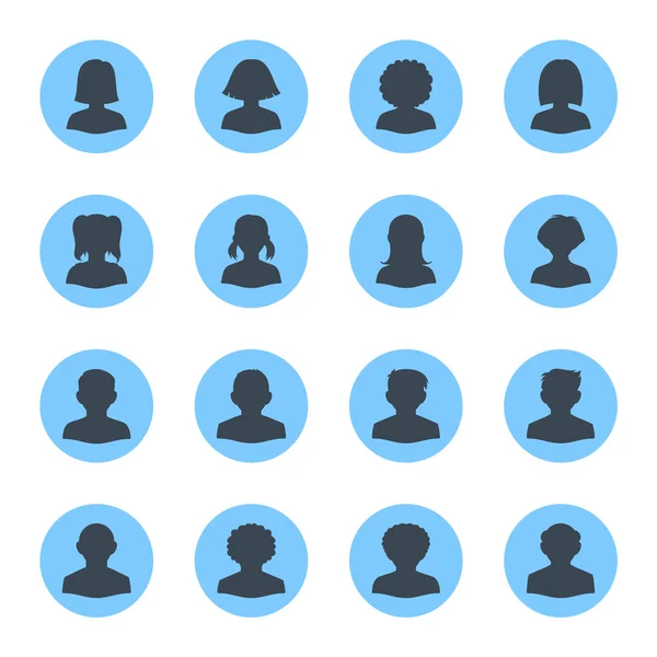 Üres emberek avatar - Dot-változat — Stock Vector