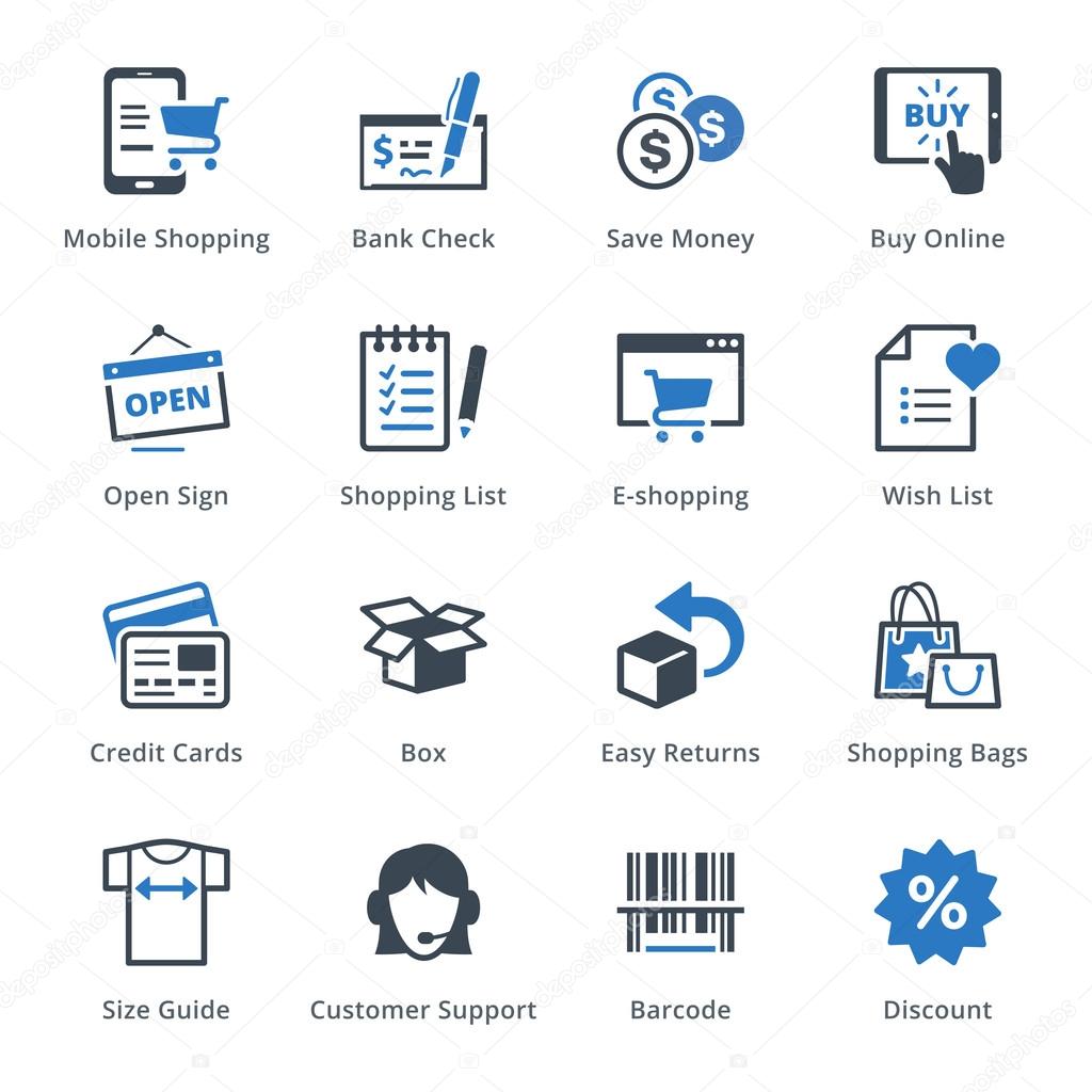 E-commerce Icons Set 3 - Blue Series