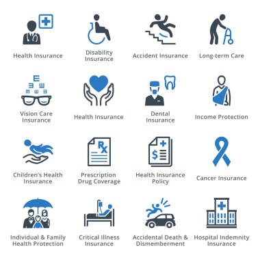 Health Insurance Icons - Blue Series clipart