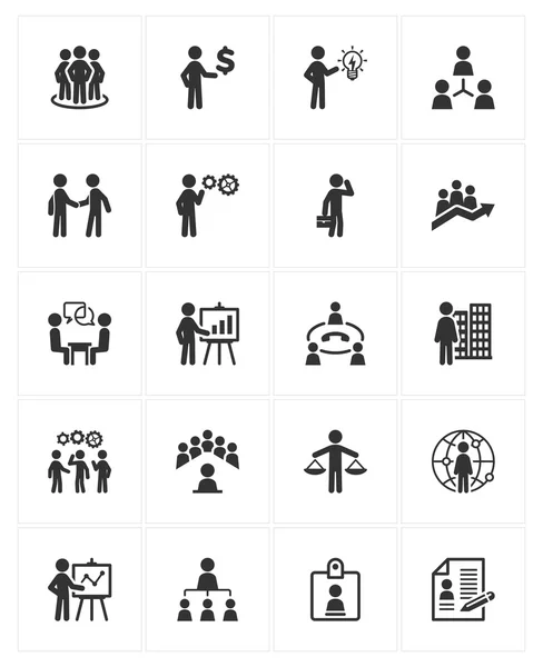 Iconos de gestión empresarial Ilustración de stock