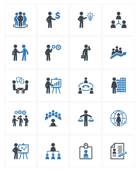 Iconos de gestión empresarial - Serie Azul Ilustraciones de stock libres de derechos