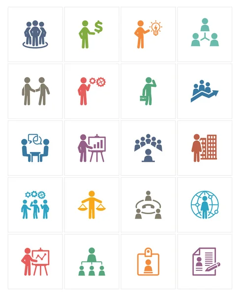 Iconos de gestión empresarial - Serie de colores Vectores de stock libres de derechos