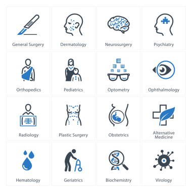 Medical & Health Care Icons Set 2 - Specialties clipart