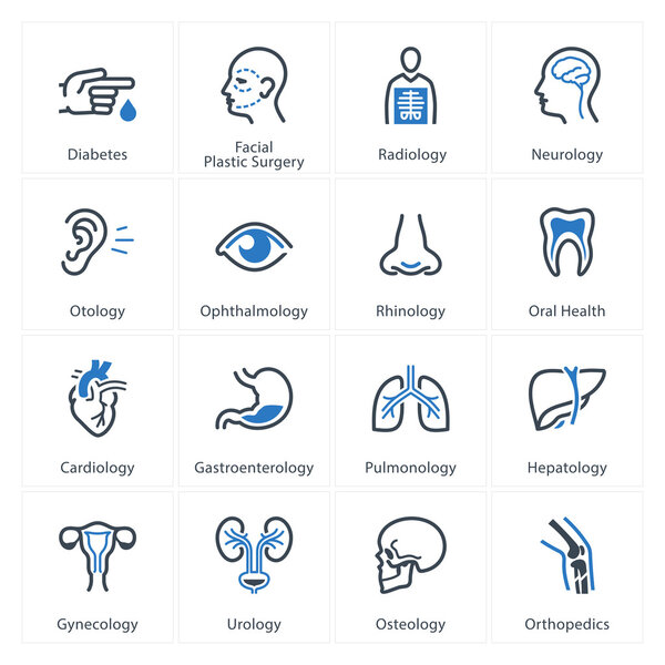 Medical & Health Care Icons Set 1 - Specialties