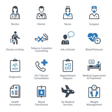 Medical & Health Care Icons Set 2 - Services clipart