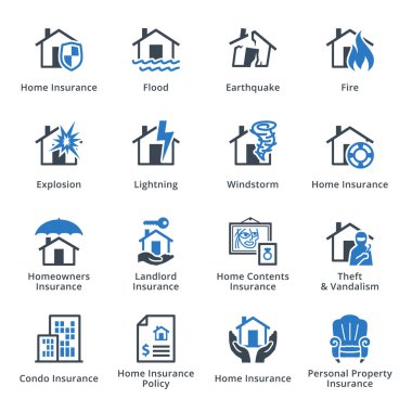Home Insurance Icons - Blue Series clipart