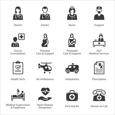 Tıbbi ve sağlık Icons Set 1 - Hizmetleri