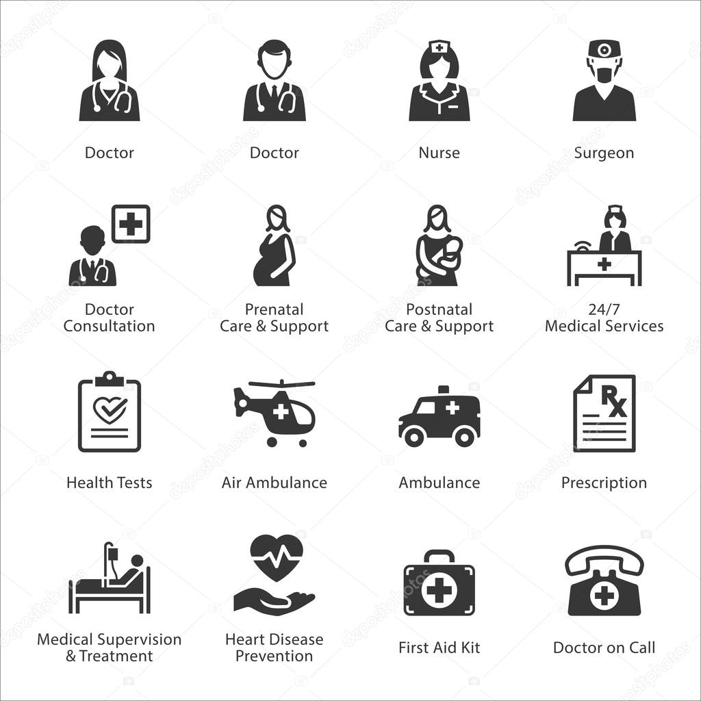 Medical & Health Care Icons Set 1 - Services