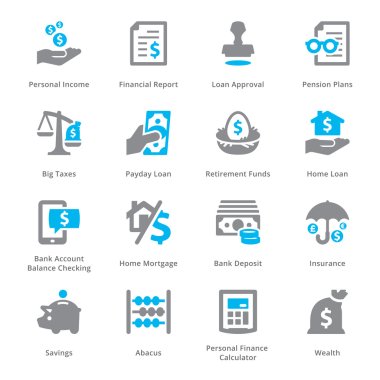 Personal & Business Finance Icons Set 1 - Sympa Series