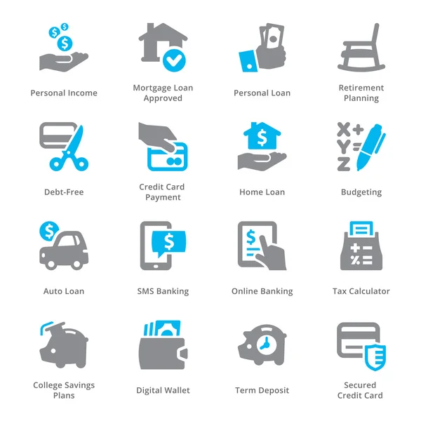 Icônes de finances personnelles et d'affaires Set 2 - Sympa Series Illustration De Stock