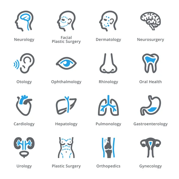 Ensemble de spécialités médicales 1 - Série Sympa — Image vectorielle