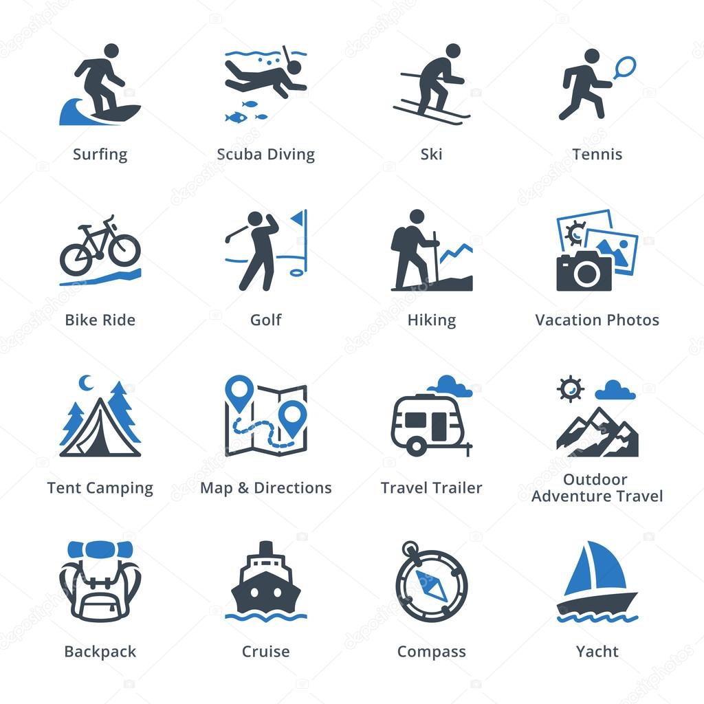 Tourism & Travel Icons Set 4 - Blue Series