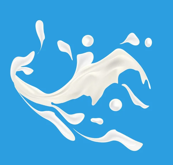 Melk splash vectorillustratie — Stockvector