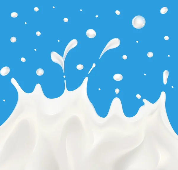 Realistische melk splash — Stockvector