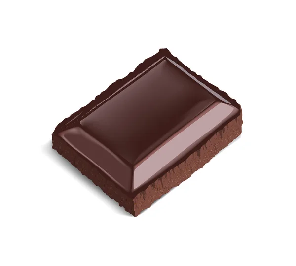 Stukje chocolade — Stockvector