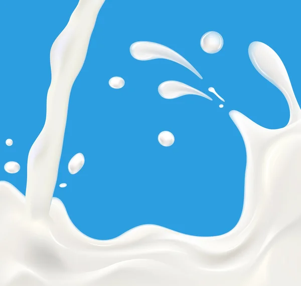牛乳のスプラッシュのベクトル図 ロイヤリティフリーのストックイラスト