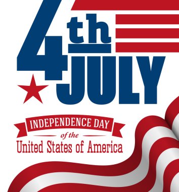 Amerikan Bağımsızlık günü tasarım. Dört Temmuz afiş