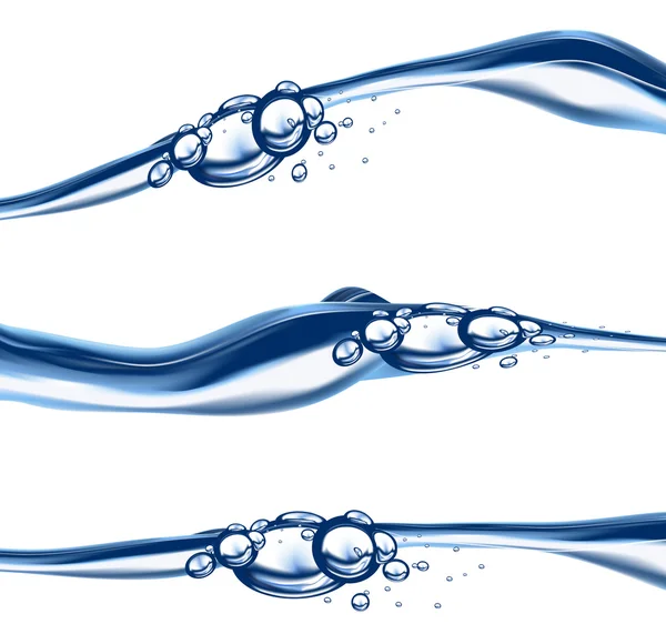 Vector realistische water wave op witte achtergrond — Stockvector