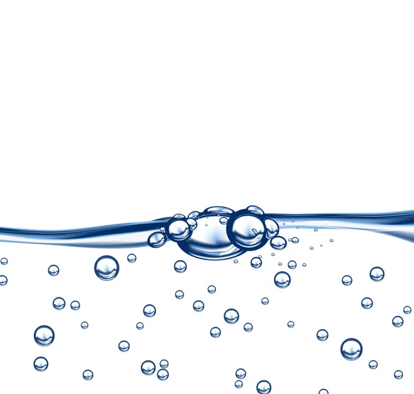 Vector realista ola de agua sobre fondo blanco — Vector de stock