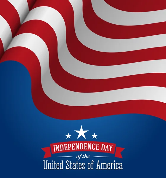 Design de fête de l'indépendance américaine. Bannière du 4 juillet — Image vectorielle