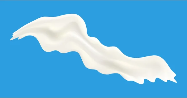 Single Milk wave on blue background. — Stock Vector