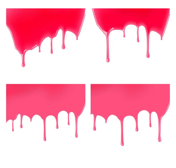 Set di gelatina che perde o marmellata su sfondo bianco. Illustrazione vettoriale — Vettoriale Stock