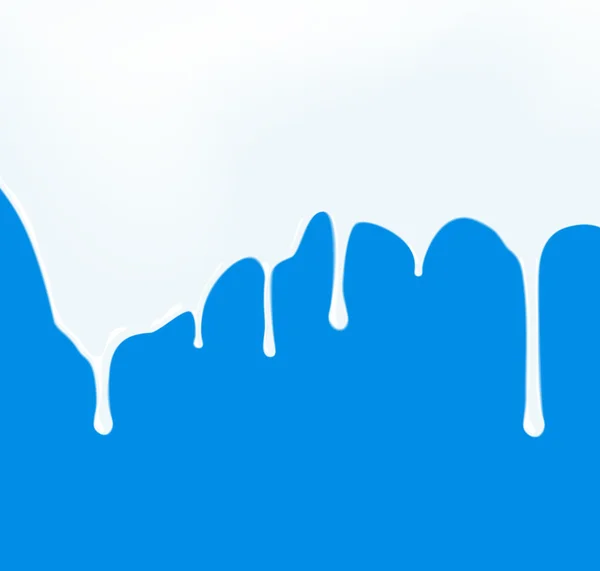 Leite vazando no fundo azul. Ilustração vetorial —  Vetores de Stock