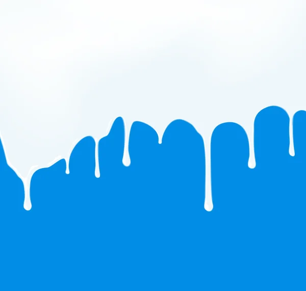Perdita di latte su sfondo blu. Illustrazione vettoriale — Vettoriale Stock