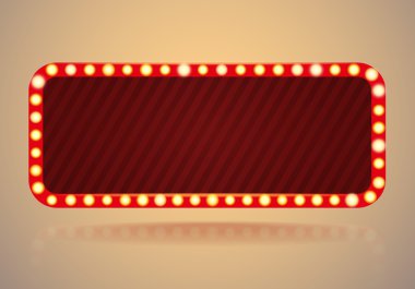 Soyut retro afiş ampulleri vektör çizim ile