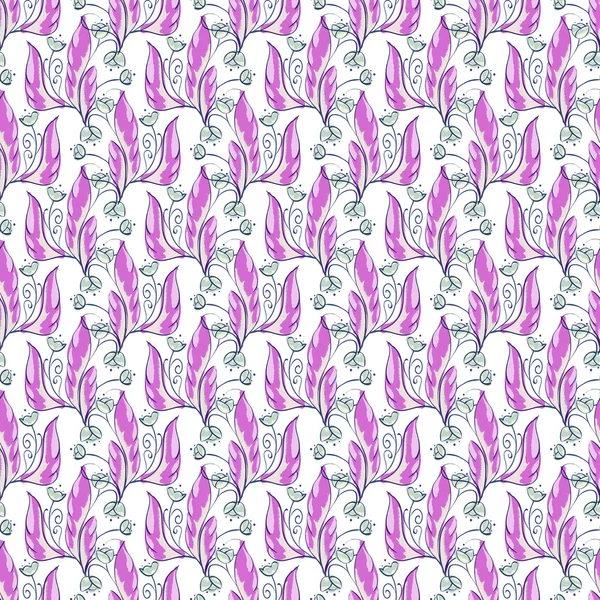 Vintage motif floral sans couture, illustration vectorielle de mode de vieux style — Image vectorielle