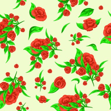 Klasik çiçek desenli.