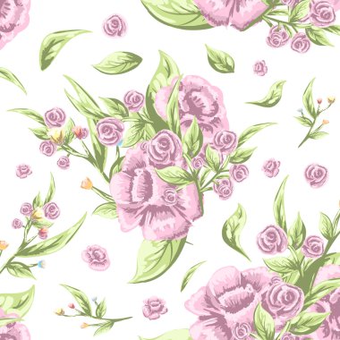 Klasik çiçek desenli.