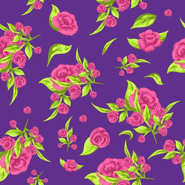 Motif floral vintage sans couture — Image vectorielle