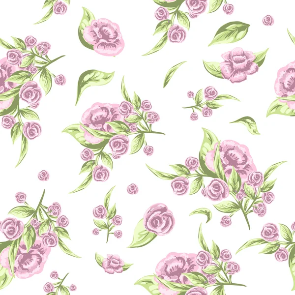 Motif floral vintage sans couture — Image vectorielle