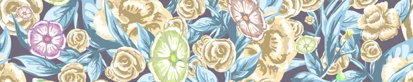 Vintage walpaper florale Illustration skinali design — Stockvektor