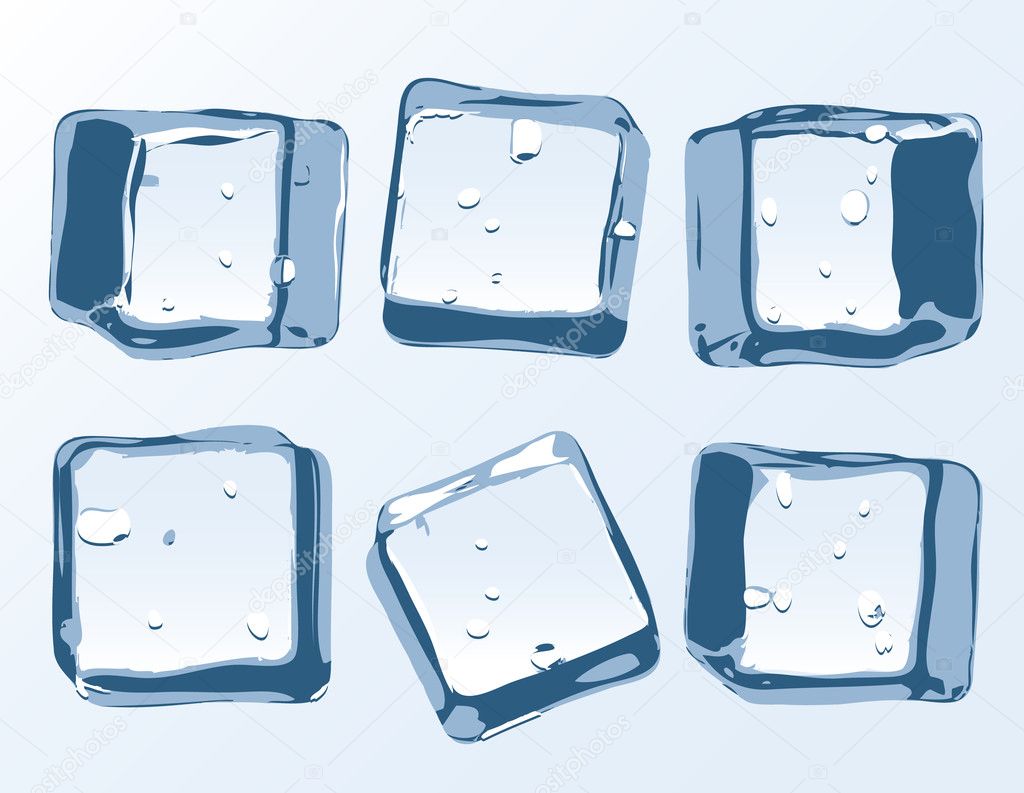 Set of vector ice blocks