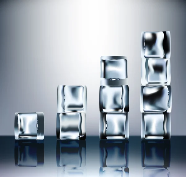 Escaliers faits de blocs de glace — Image vectorielle
