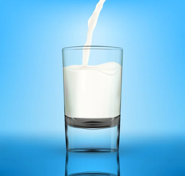 Vektormilch im Glas — Stockvektor